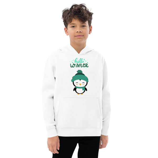 Hello Winter Kids fleece hoodie